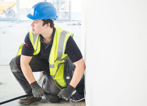 electrical apprentice on site